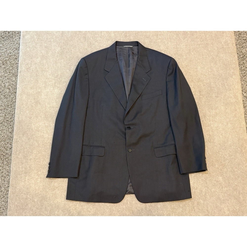 CANALI PROPOSTA SUPER 120'S Black 100% New Wool Blazer Jacket Sport Coat 54R